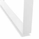 Bureau droit design en bois pieds blancs (60x120 cm) OSSIAN (finition blanc)