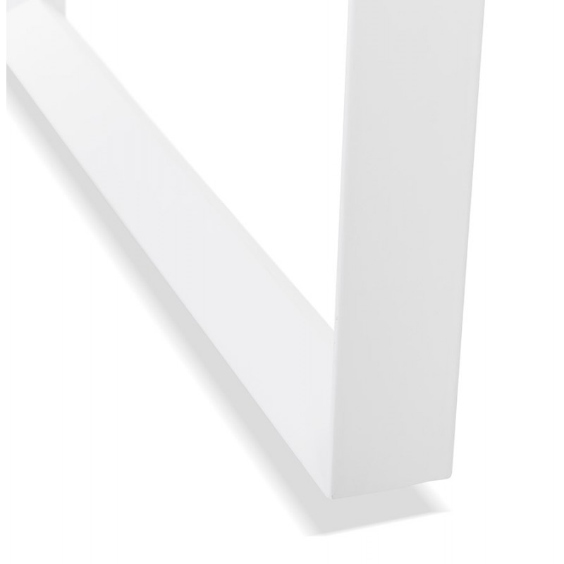 Straight desk design wooden white feet (60x120 cm) OSSIAN (white finish) - image 59468