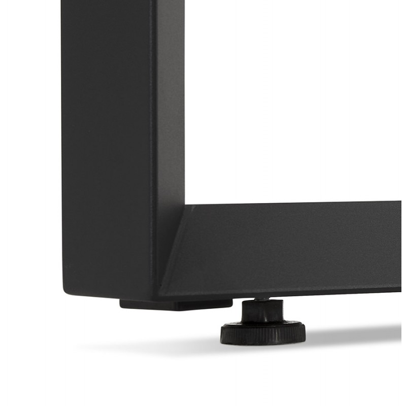 Bureau droit design en bois pieds noirs (80x160 cm) OSSIAN (finition naturel) - image 59500