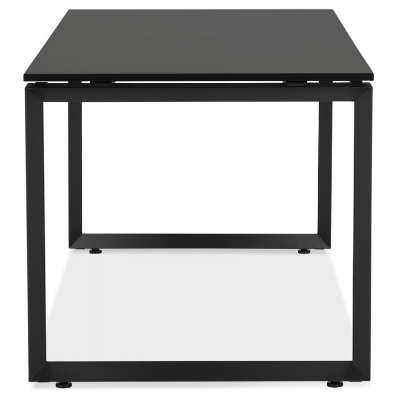 Bureau droit design en bois pieds noirs (60x120 cm) OSSIAN (finition noir) - image 59503
