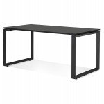 Design straight desk in wood black feet (60x120 cm) OSSIAN (black finish)