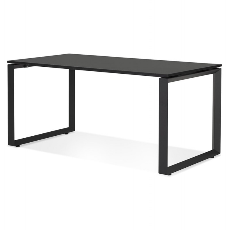 Bureau droit design en bois pieds noirs (60x120 cm) OSSIAN (finition noir) - image 59504