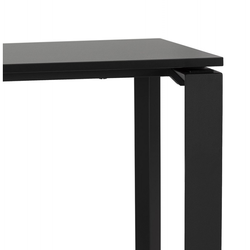 Escritorio recto de diseño en pies negros de madera (60x120 cm) OSSIAN (acabado negro) - image 59506
