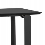 Diseño de escritorio recto en pies negros de madera (90x180 cm) COBIE (acabado negro)