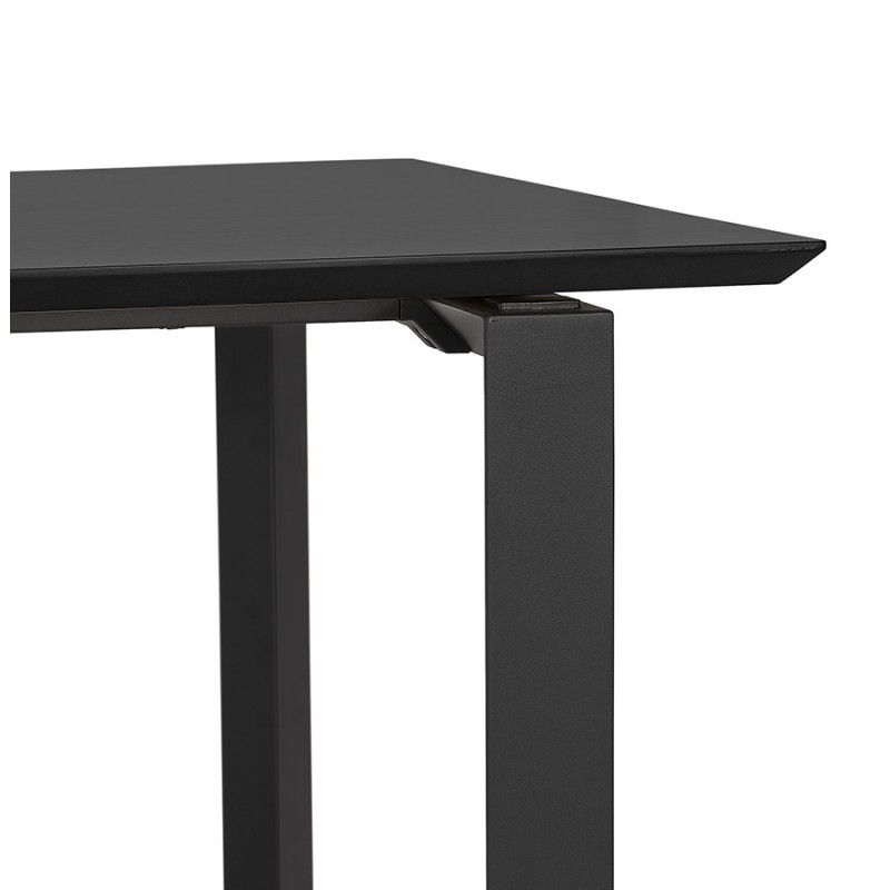 Design dritto della scrivania in legno nero piedini (90x180 cm) COBIE (finitura nera) - image 59530