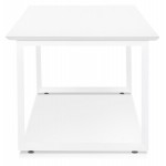 Design straight desk in wood white feet (90x180 cm) COBIE (white finish)