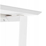 Bureau droit design en bois pieds blancs (90x180 cm) COBIE (finition blanc)