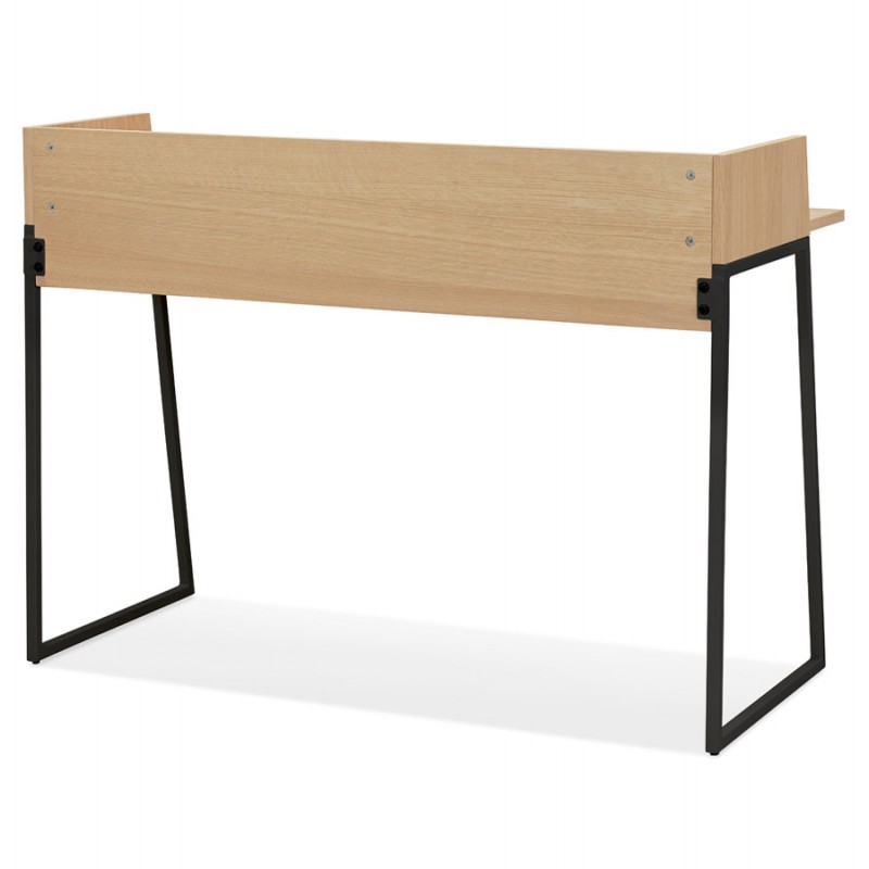 Design gerader Schreibtisch aus Holz schwarze Füße (62x120 cm) ELIOR (naturbelassen) - image 59590