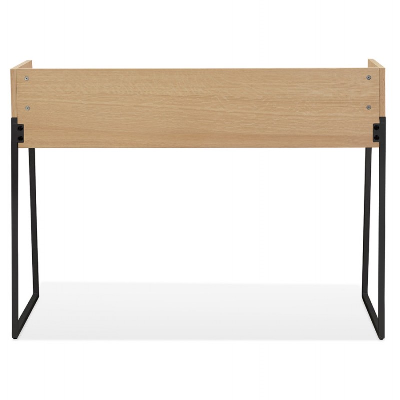 Design gerader Schreibtisch aus Holz schwarze Füße (62x120 cm) ELIOR (naturbelassen) - image 59591