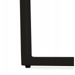 Scrivania dritta design in piedini legno nero (62x120 cm) ELIOR (finitura naturale)