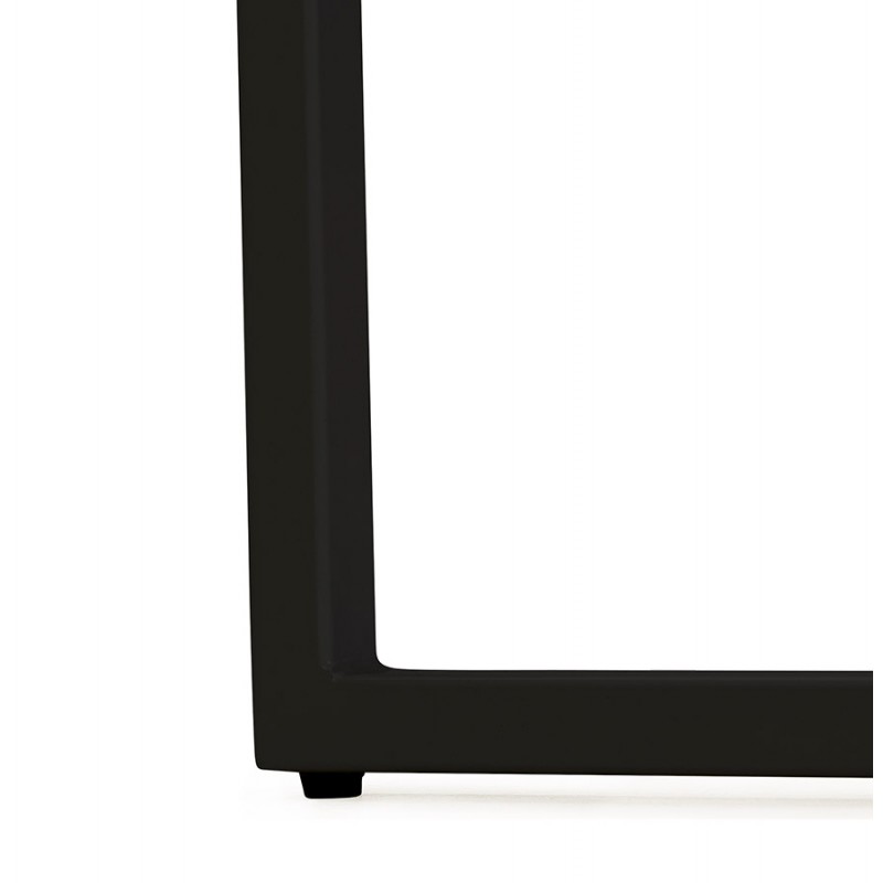 Escritorio recto de diseño en pies negros de madera (62x120 cm) ELIOR (acabado natural) - image 59599