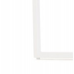 Bureau droit design en bois pieds blancs (62x120 cm) ELIOR (finition naturel)