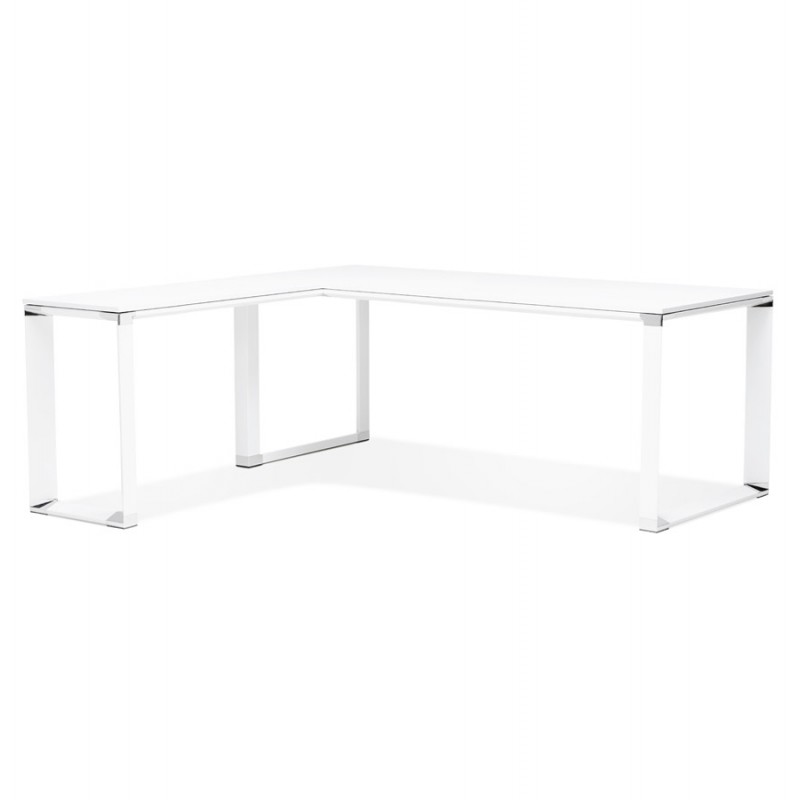 Design corner desk in wood (200x200 cm) CORPORATE (white finish) - image 59614