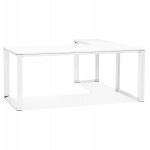 Design corner desk in wood (200x200 cm) CORPORATE (white finish)