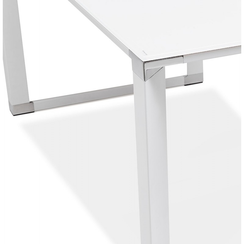 Design corner desk in tempered glass (200x200 cm) MASTER (white finish) - image 59627
