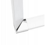 Design corner desk in tempered glass (200x200 cm) MASTER (white finish)