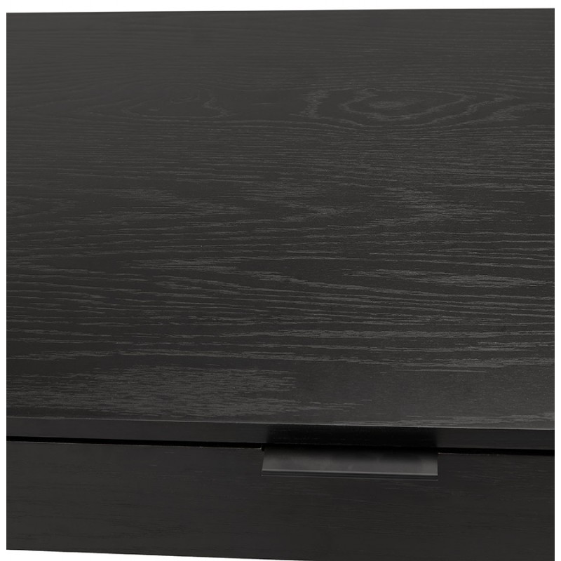 Escritorio recto de diseño en pies negros de madera (60x120 cm) ADDISON (acabado negro) - image 59640