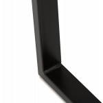 Escritorio recto de diseño en pies negros de madera (60x120 cm) ADDISON (acabado negro)