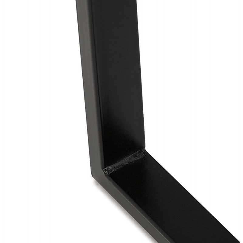 Escritorio recto de diseño en pies negros de madera (60x120 cm) ADDISON (acabado negro) - image 59645