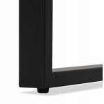 Bureau droit design en bois pieds noirs (60x120 cm) ADDISON (finition noir)