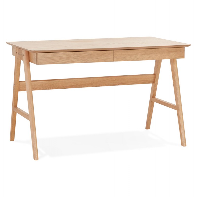 Diseño de escritorio recto en madera (70x120 cm) CURT (acabado natural) - image 59648