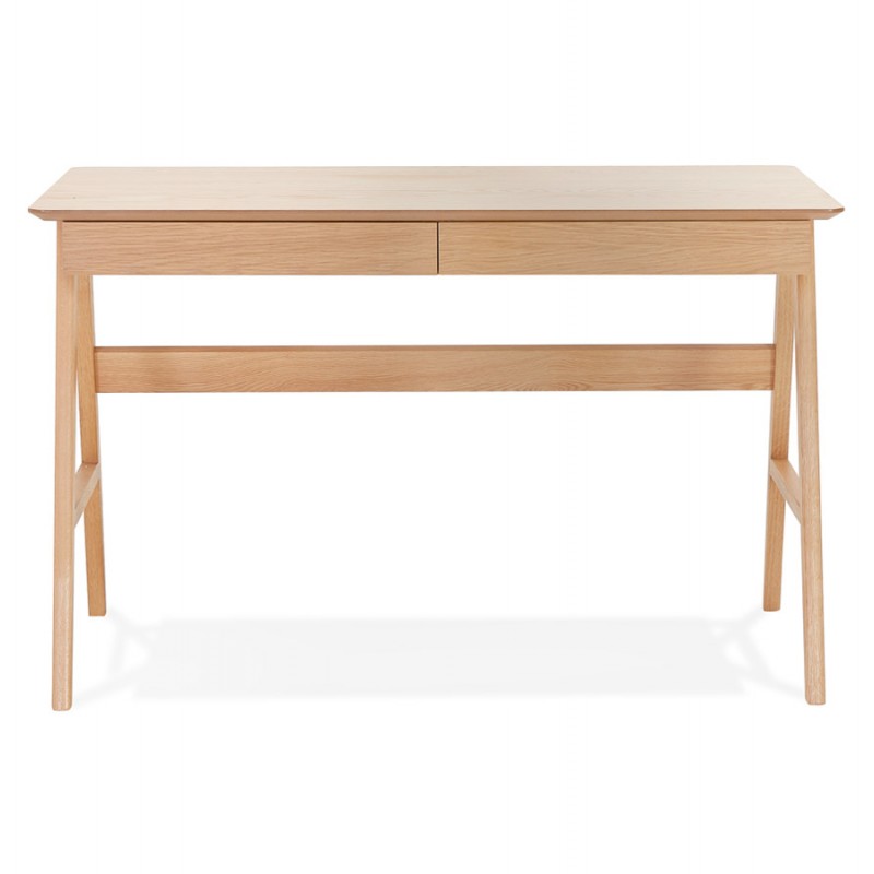 Diseño de escritorio recto en madera (70x120 cm) CURT (acabado natural) - image 59650