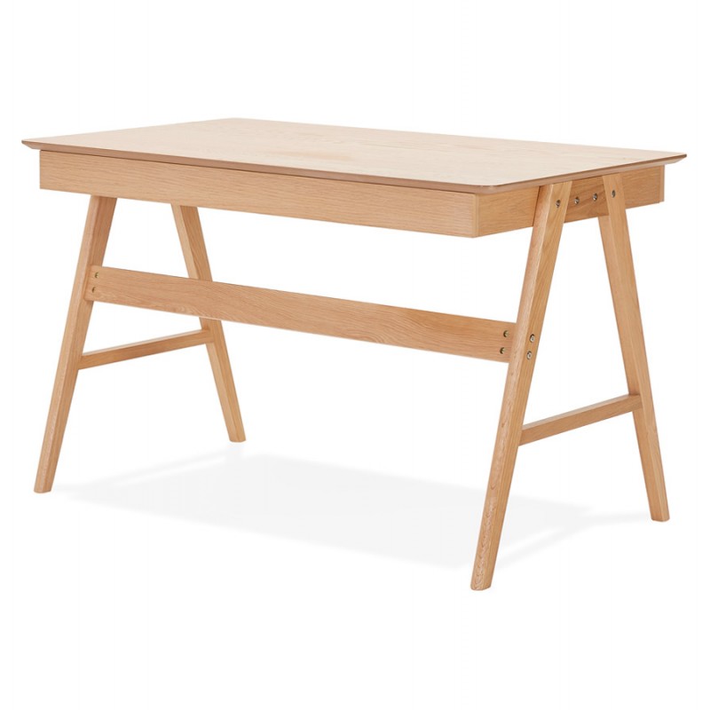 Diseño de escritorio recto en madera (70x120 cm) CURT (acabado natural) - image 59652
