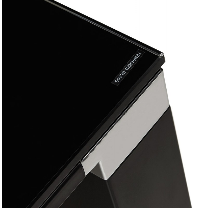 Bureau haut design en verre trempé (70x140 cm) BOIN MAX (finition noir) - image 59663