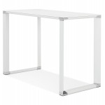 High design desk in tempered glass (70x140 cm) BOIN MAX (white finish)
