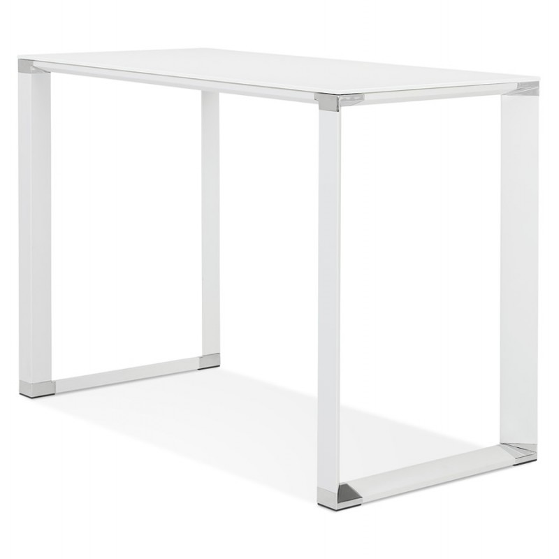 Bureau haut design en verre trempé (70x140 cm) BOIN MAX (finition blanc) - image 59673