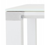Bureau haut design en verre trempé (70x140 cm) BOIN MAX (finition blanc)