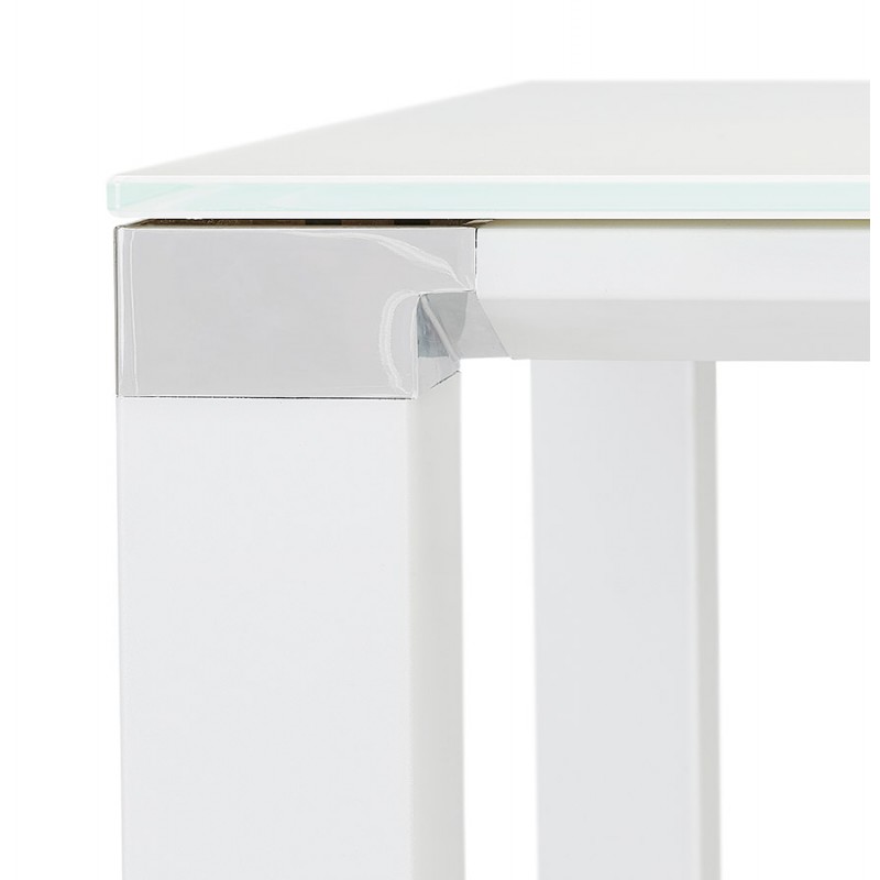 High design desk in tempered glass (70x140 cm) BOIN MAX (white finish) - image 59676