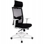 Sedia da ufficio ergonomica in tessuto MIAMI (bianco, nero)
