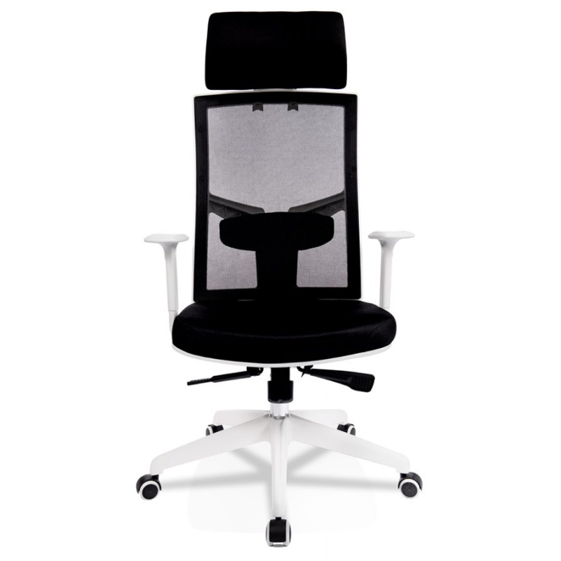 Fauteuil de bureau ergonomique en tissu MIAMI (blanc, noir) - image 59724