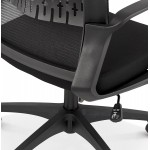 Design-Bürostuhl aus MATTIA-Stoff (schwarz)