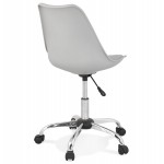 Chaise de bureau design sur roulettes ANTONIO (gris)