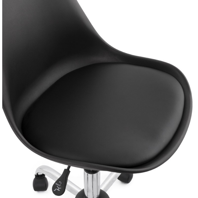 Chaise de bureau design sur roulettes ANTONIO (noir) - image 59804