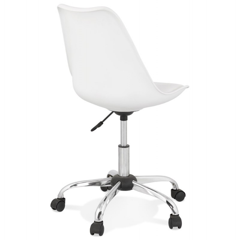 Chaise de bureau design sur roulettes ANTONIO (blanc) - image 59813