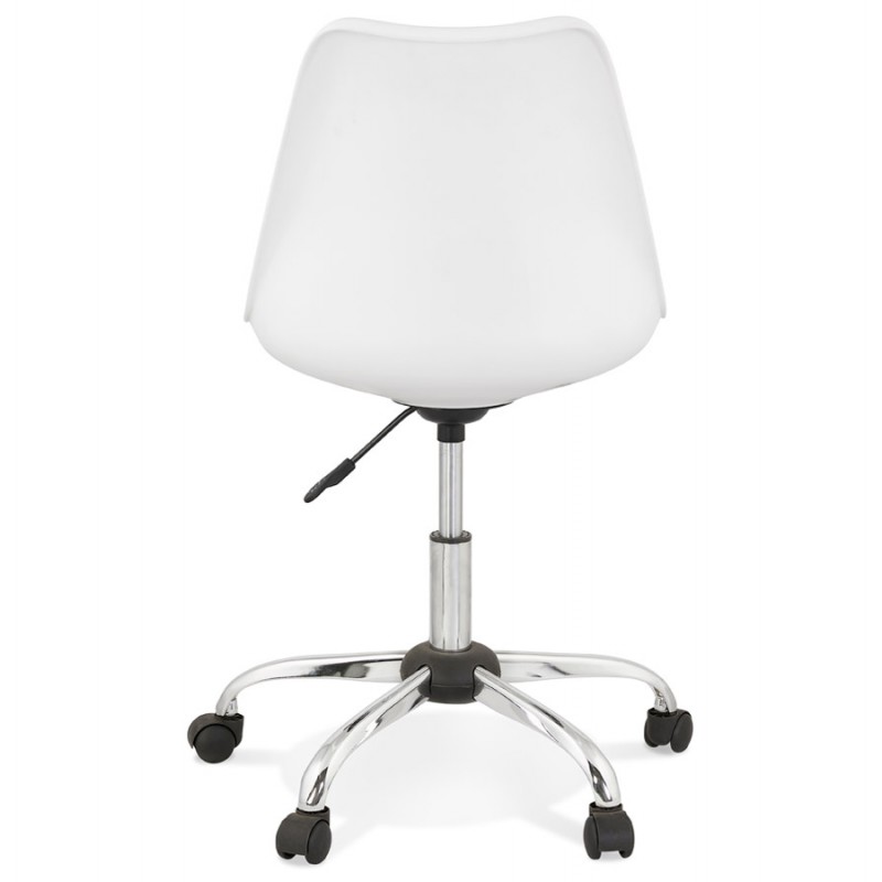 Chaise de bureau design sur roulettes ANTONIO (blanc) - image 59814