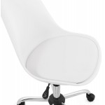 Chaise de bureau design sur roulettes ANTONIO (blanc)