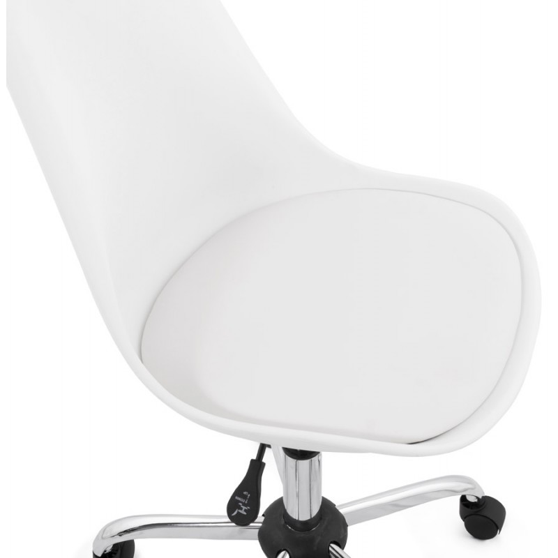 Chaise de bureau design sur roulettes ANTONIO (blanc) - image 59816