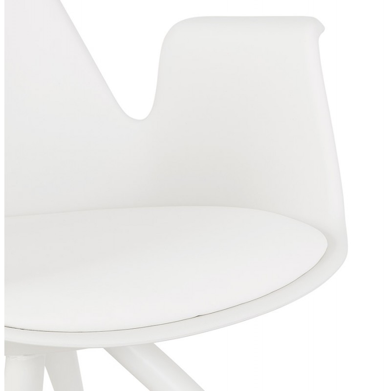 Chaise de bureau avec accoudoirs sur roulettes AMADEO (blanc) - image 59839