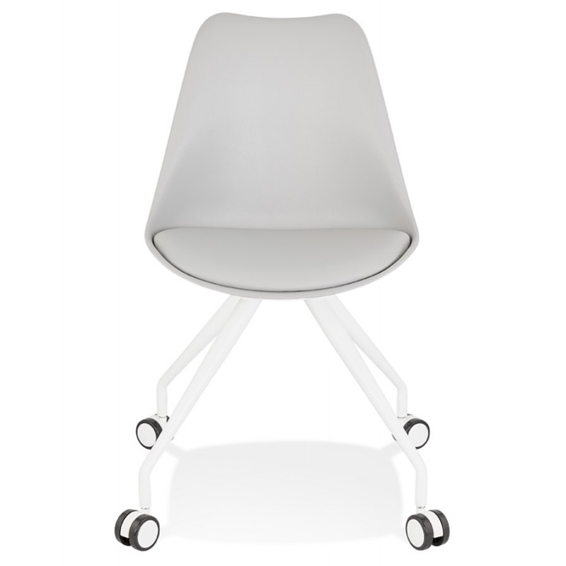 Chaise de bureau design sur roulettes ALVIZE (gris) - image 59871