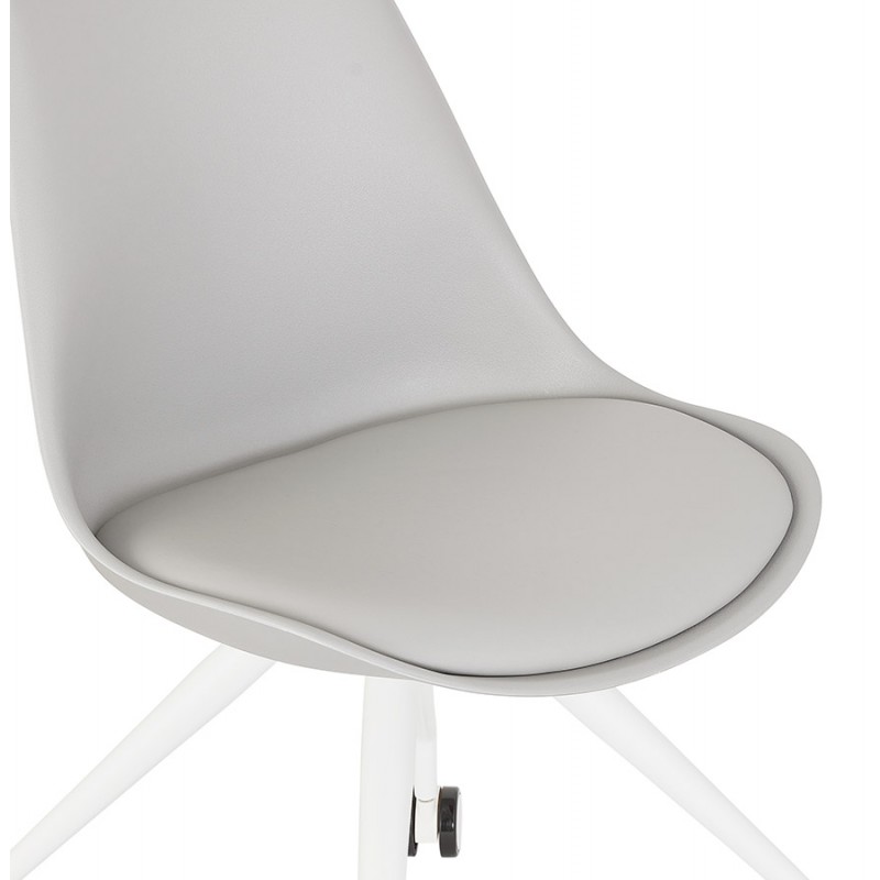 Chaise de bureau design sur roulettes ALVIZE (gris) - image 59875