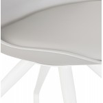 Chaise de bureau design sur roulettes ALVIZE (gris)