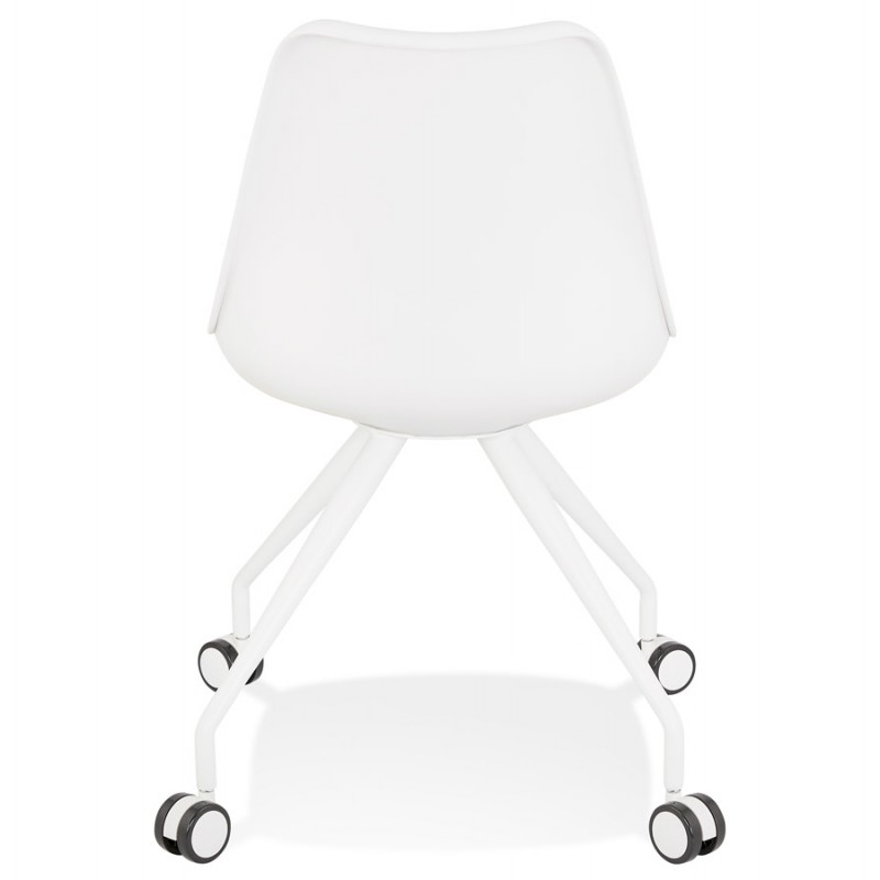 Chaise de bureau design sur roulettes ALVIZE (blanc) - image 59883