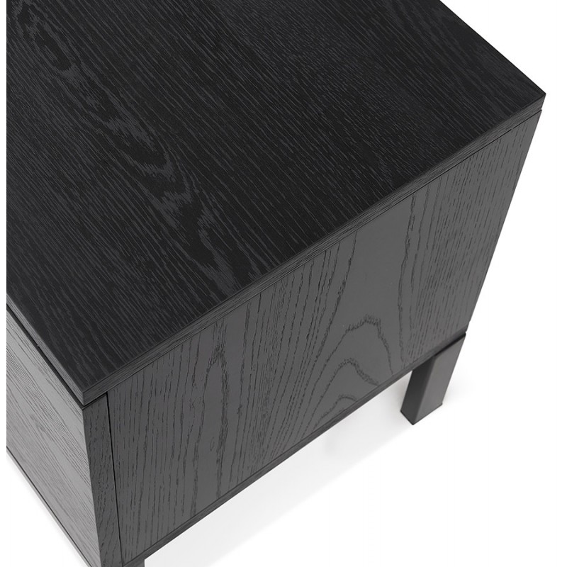 Meuble TV 2 portes, 1 tiroir, 1 niche 150 cm PACO (noir) - image 59937