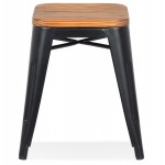 PEPITO industrial low stool (natural, black)