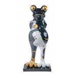 Decorative resin statue FROG (H145 cm) (white, grey, gold)