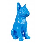 Decorative resin statue BULLDOG SEATED (H58 cm / L36 cm) (blue)